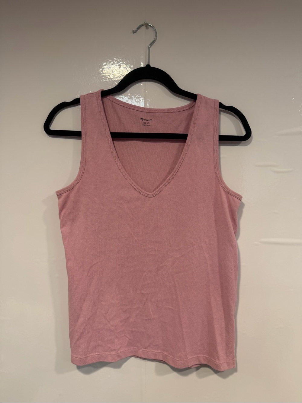 Madewell Pink Purple V-Neck Cotton‎ Tank Top